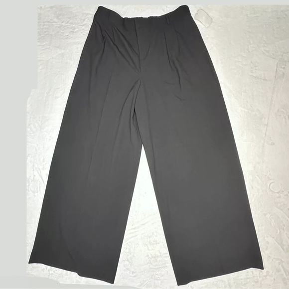 Open Edit Black Dress Pants Women’s XL Wide Leg Palazzo High Waist NWT - Picture 1 of 13